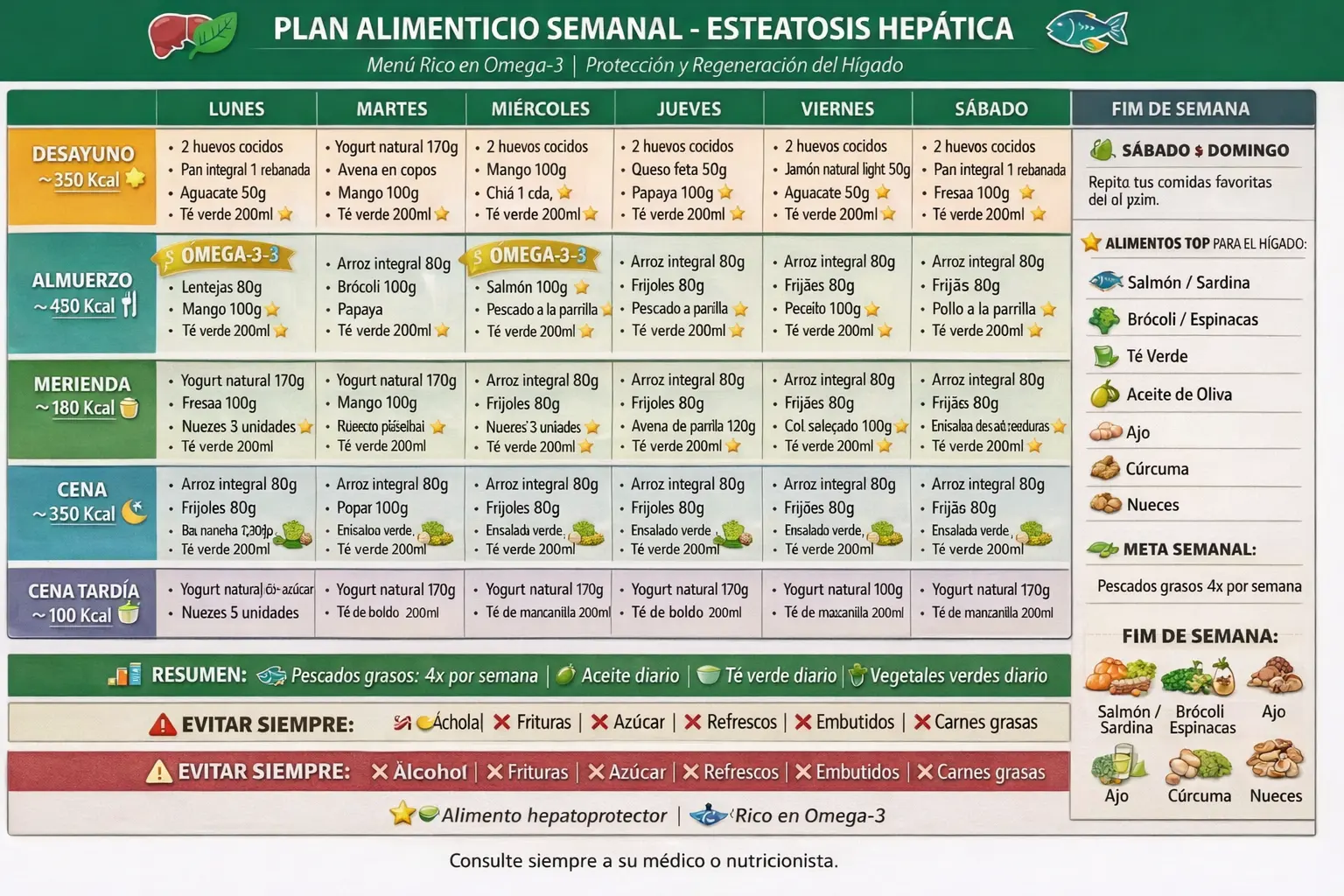 Plan semanal ejemplo